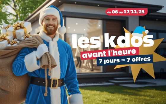 Miniature promotionnelle avec père noël bleu